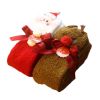 2 Pairs Cute Christmas Coral Velvet Knee High Stockings Elk Santa Thigh High Socks for Women