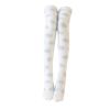 1 Pair Green Polka Dot Stockings Coral Fleece Warm Thigh High Socks Womens Winter Cozy Socks