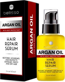 Moroccan Argan Oil Serum Frizz Control Hair Care Products for Women Moisturizer Treatment for Damaged Frizzy Dry Curly and Straight Hair Travel Size H