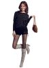 Blancho LZSA026-1 Sexy Black Sheer Small Heart-shaped Stocking
