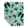 Black and Whtie Papillon Quilted Blanket 50x60 Artwork Pattern Quilted Throw Blanket for Bed, Couch, Sofa, Soft and Lightweight