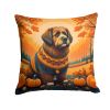 Briard Fall Throw Pillow Machine Washable, Indoor Outdoor Decorative Pillow for Couch, Bed or Patio, 14Hx14W