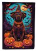 Chocolate Labrador Retriever Witchy Halloween Garden Flag Mailbox Flag Decorative Yard Flag Banner Outside Patio Artwork Yard Flower Beds, Garden Siz