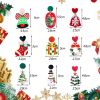 9 Pairs Christmas Earrings for Women Lightweight Acrylic Dangle Earrings Bell Tree Snowflake Santa Stockings Drop Holiday Earrings Christmas Gifts
