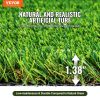 VEVOR Artifical Grass, 4 x 6 ft Rug Green Turf, 1.38"Fake Door Mat Outdoor Patio Lawn Decoration, Easy to Clean with Drainage Holes, Perfect For Mult