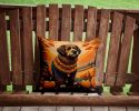 Briard Fall Throw Pillow Machine Washable, Indoor Outdoor Decorative Pillow for Couch, Bed or Patio, 14Hx14W