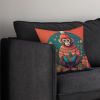 Monkey Christmas Throw Pillow Machine Washable, Indoor Outdoor Decorative Pillow for Couch, Bed or Patio, 14Hx14W
