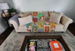 Lots of Blenheim Cavalier Spaniel Quilted Blanket 50x60 Artwork Pattern Quilted Throw Blanket for Bed, Couch, Sofa, Soft and Lightweight