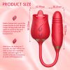 Dildo Vibrator 2in1, Sex Stimulator for Women with 10 Tongue Licking & 10 Thrusting Dildo G Spot Vibrators