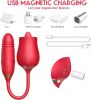 Dildo Vibrator 2in1, Sex Stimulator for Women with 10 Tongue Licking & 10 Thrusting Dildo G Spot Vibrators