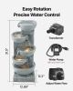 VEVOR Outdoor Water Fountain, 31.5 in Height Fountain and Waterfall, 5-Tier Floor Standing Bowl-Shaped Cascading Fountains with LED Light and Pump, f