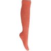 Light Orange Heavy Slouch Socks for Women Cotton Knee High 2 Pairs Shoe Size 5 to 10