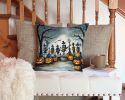 Mariachi Skeleton Band Spooky Halloween Throw Pillow Machine Washable, Indoor Outdoor Decorative Pillow for Couch, Bed or Patio, 14Hx14W
