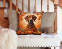 Rhodesian Ridgeback Fall Throw Pillow Machine Washable, Indoor Outdoor Decorative Pillow for Couch, Bed or Patio, 14Hx14W