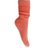 Light Orange Heavy Slouch Socks for Women Cotton Knee High 2 Pairs Shoe Size 5 to 10