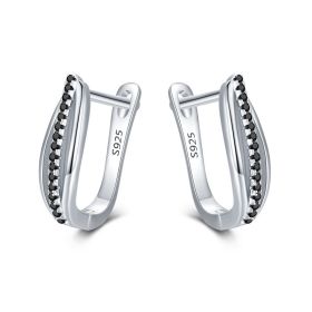 Copper Retro Hong Kong Style Zircon Earrings