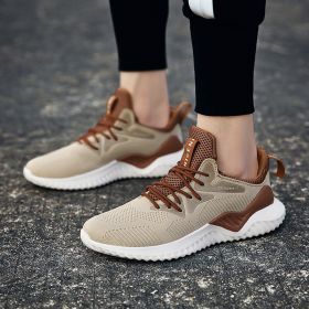 Student breathable running shoes (Option: brown-44)