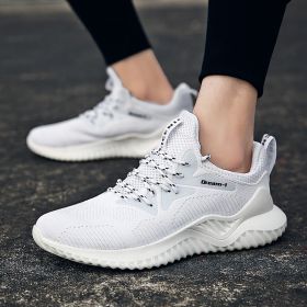Student breathable running shoes (Option: White-46)