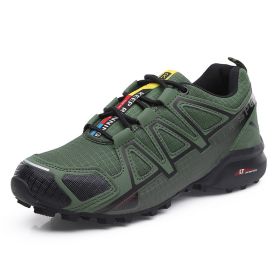 Outdoor Hiking Shoes Men's Casual Hiking Shoes (Option: Green-42)