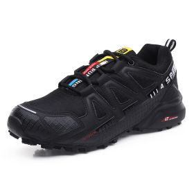 Outdoor Hiking Shoes Men's Casual Hiking Shoes (Option: Black-42)