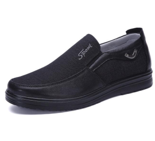 Business Casual Soft-soled Feet Flat-soled Men's Shoes (Option: Black-46 yards)