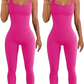 Women's Suspender Tank Top Tights (Option: Pink pink-XL)