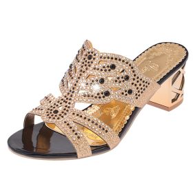 Ladies fashion sandals (Option: Black-38)