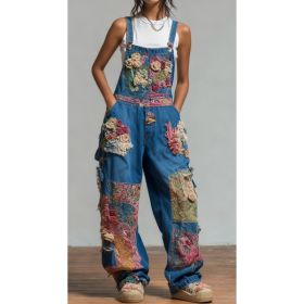 Casual Women's Bohemian Style Woven Loose Overalls (Option: 1style-XXL)