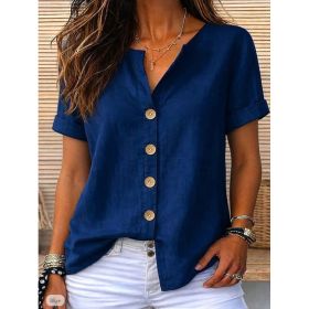 Womens European And American-style Cardigan (Option: Blue-S)