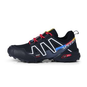 Men's Fashion Personality Multicolor Outdoor Sneakers (Option: Black-39)