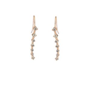7 long rhinestone bridal earrings (Color: Gold)