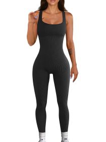 Women's Suspender Tank Top Tights (Option: Black-S)