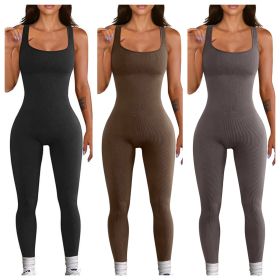 Women's Suspender Tank Top Tights (Option: BlackGreyBeige-L)