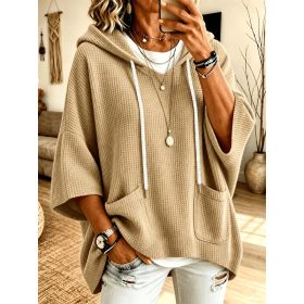 Polyester Female Long Sleeves (Option: Khaki-S)