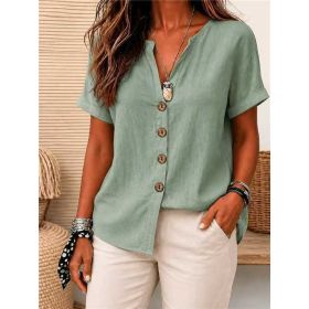Womens European And American-style Cardigan (Option: Green-3XL)