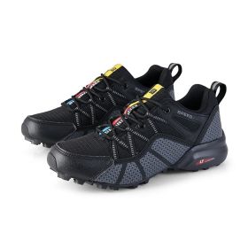 Lightweight Breathable Men's Mesh Outdoor Sports And Casual Hiking Shoes (Option: Black-41)