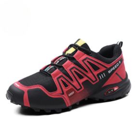 Men's Fashion Personality Multicolor Outdoor Sneakers (Option: Red-40)