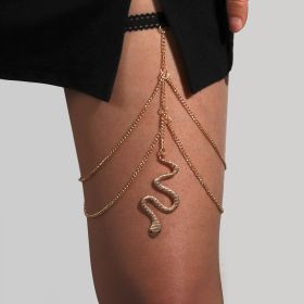 Thigh Chains for Women Gold Snake Leg Chain Boho Women's Body Chains (Color: Color 4)