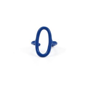 Women's Handmade Oil Solid Color Hollow Ring (Color: Blue dripping oil)