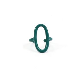 Women's Handmade Oil Solid Color Hollow Ring (Color: Green dripping oil)