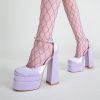 Women's Pumps High Heels Platform Sandals Sexy Dress Party Wedding Shoes Women Square Toe High Heel Crystal Female Sandal