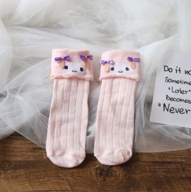 Fashion Sanrio Women's Socks Autumn and Winter Harajuku Kawaii Cute Flanging Girls Socks Lolita Cotton Socks Women Jk Stockings (Color: 5)