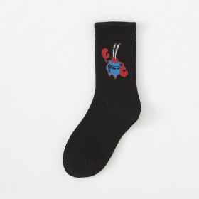 Cartoon SpongeBobs Women's Socks High Quality Fashion Men's Women Sock Printed Casual Hip-Hop Personality Adult Couple Stockings (Color: 49)