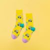 Cartoon SpongeBobs Women's Socks High Quality Fashion Men's Women Sock Printed Casual Hip-Hop Personality Adult Couple Stockings