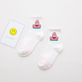 Cartoon SpongeBobs Women's Socks High Quality Fashion Men's Women Sock Printed Casual Hip-Hop Personality Adult Couple Stockings (Color: 2)