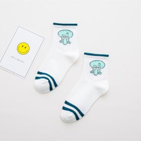 Cartoon SpongeBobs Women's Socks High Quality Fashion Men's Women Sock Printed Casual Hip-Hop Personality Adult Couple Stockings (Color: 3)