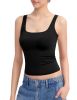 Women's Square Neck Sleeveless Tank Tops Basic Tight T Shirts
