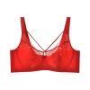 Plus Size Madam Bras Lace Sheer Unpadds Bra See Through Sexy Lingerie Underwear