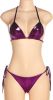 Sexy Lingerie Bra and Panty 2 Piece Women's Shiny Metallic Bikini Sets Underwear for Dancing, Raves, Festivals