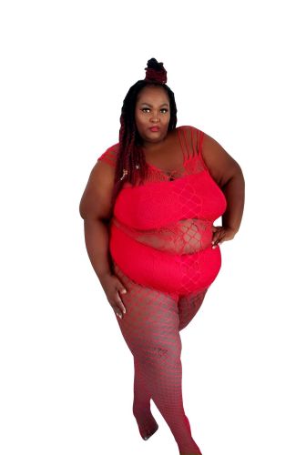 Kix'ies All-in-One Fishnet Body Stocking #4001 Petite to Plus Size